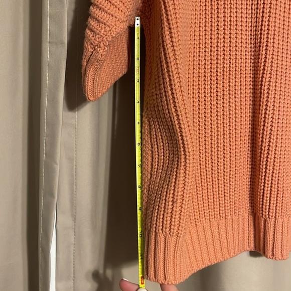 Blair Shaker Stitch Dolman Sweater crew neck short sleeve pink/salmon size M - Picture 4 of 5